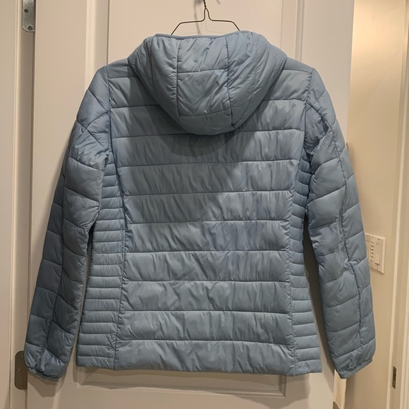 Light blue Puffer jacket with hood - Picture 3 of 3